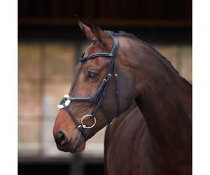 Shires Velociti Lusso Elite Grackle Bridle for Horses Black - Cob
