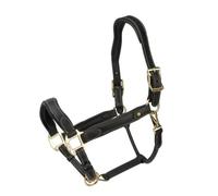 Shires Velociti Lusso Lorca Leather Headcollar - Black Cob