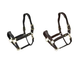 Shires Velociti Lusso Lorca Leather Headcollar - Black Extra Full