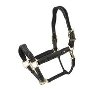 Shires Velociti Lusso Lorca Leather Headcollar - Black Full
