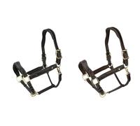 Shires Velociti Lusso Lorca Leather Headcollar - Black Full