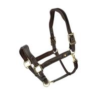 Shires Velociti Lusso Lorca Leather Headcollar - Havana Pony