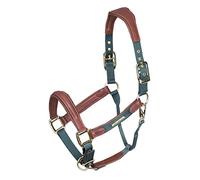 Shires Velociti Lusso Padded Leather Headcollar Green - Full