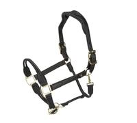 Shires Velociti Lusso Soria Leather Headcollar - Black Extra Full