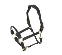 Shires Velociti Lusso Soria Leather Headcollar - Black Pony