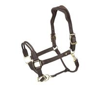 Shires Velociti Lusso Soria Leather Headcollar - Havana Cob