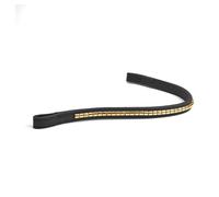 Shires Velociti RAPIDA Clincher Browband for Horses Black/Brass - Extra Full