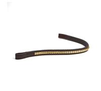 Shires Velociti RAPIDA Clincher Browband for Horses Havana/Brass - Cob