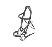 Shires Velociti Rolled Padded Cavesson Bridle: Black: Full