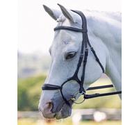 Shires Velociti Rolled Padded Cavesson Bridle - Horse Bridles - Black - Size: Cob