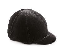 Shires Velveteen Hat Cover - Black - Size: Small