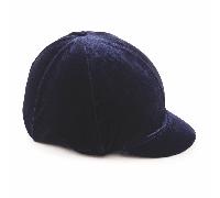 Shires Velveteen Hat Cover Navy - 58-62CM