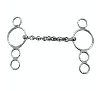 Shires Waterford Horse 3 Ring Gag Bit Silver (6In)
