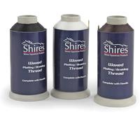 Shires Waxed Plaiting Thread Reel: White