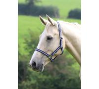 Shires Wessex Navy/Silver Headcollar - Navy/Silver - Pony