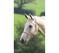 Shires Wessex Pink/Navy Headcollar - Pink/Navy - Small Pony