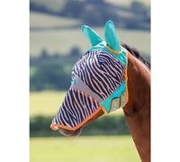 Shires Zeb-Tek Horse Fly Mask Black/white (Cob)