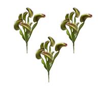 Shirfloral 3Pcs Artificial Venus Flytrap Plants Lifelike Carnivorous Venus Flytrap Plants for Halloween Home Garden Office Decorations
