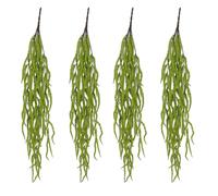 Shirfloral 4Pcs Amaranthus Hanging Wedding Flowers 32" Green String of Pearls Plant for Wedding Arch Flowers, Garlands, Wisteria Flowers Arrangement, Rustic Vase Decoration
