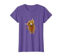 SHiRLeY MacARTHuR HiGHLaND CoW PRiNT ANiMaL PRiNT ' CoooWeee ' T-Shirt