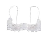 Shirley of Hollywood Number X331 S Size 40 White Calloped Embroidery Shelf Bra