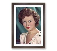Shirley Temple Framed Print | A2 Walnut Framed Wall Art | Ready to Hang | Modern Religious Picture | Living Room Bedroom Lounge Office