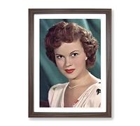 Shirley Temple Modern Framed Print | A3 Walnut Framed Wall Art | Ready to Hang | Modern Religious Picture | Living Room Bedroom Lounge Office