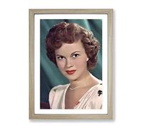 Shirley Temple Modern Framed Print | A4 Oak Framed Wall Art | Ready to Hang | Modern Religious Picture | Living Room Bedroom Lounge Office