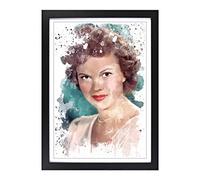 Shirley Temple V3 Framed Print | A2 Black Framed Wall Art | Ready to Hang | Modern Religious Picture | Living Room Bedroom Lounge Office