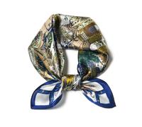 SHIROUYU 100% Mulberry Silk Scarf 21 "x 21" Square - Neck Scarf - Women Men Small Square Pocket Scarf - With Gift Packed, Ga Colori, 53 * 53CM