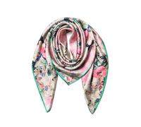 SHIROUYU 100% Pure Mulberry Silk Scarf 35" Large Square Lightweight Headscarf -Women’s Hair Wraps The shawl-With Gift Packed, Back Garden, 88 * 88CM
