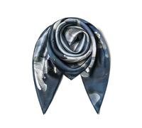 SHIROUYU 100% Pure Mulberry Silk Scarf 35" Large Square Lightweight Headscarf -Women’s Hair Wraps The shawl-With Gift Packed, Blackish Green, 88 * 88CM