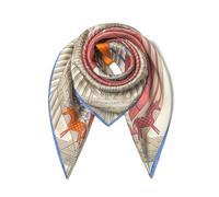 SHIROUYU 100% Pure Mulberry Silk Scarf 35" Large Square Lightweight Headscarf -Women’s Hair Wraps The shawl-With Gift Packed, Orange, 88 * 88CM