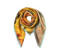 SHIROUYU 100% Pure Mulberry Silk Scarf 35" Large Square Lightweight Headscarf -Women’s Hair Wraps The shawl-With Gift Packed, Birch, 88 * 88CM