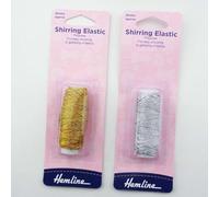 Shirring Elastic Gold Silver Metallic 20 Meters Sewing Tie Hemline 1 2 Reel 694D, 1 Gold 1 Silver