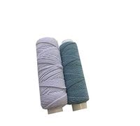 Shirring Shearing Elastic Thread, 20 Meter Each Colour Per Spool, Pack of 2 X 20m Spools, Sewing, Haberdashery, Craft, Smocking, Gathering, (White & Mint), 30 Colours Available