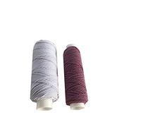Shirring Shearing Elastic Thread, 20 Meter Each Colour Per Spool, Pack of 2 X 20m Spools, Sewing, Haberdashery, Craft, Smocking, Gathering, (White & Berry), 30 Colours Available