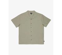 Billabong Vacay Linen Short Sleeve Shirt Green M Men