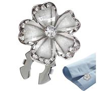 Shirt Button Covers - Shiny Crystal Embellishments Button Cover Cufflinks - Trendy Sleeve Clips Formal Attend Accessories for Shirts Dresses Suits