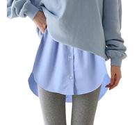 Shirt Extender for Women UK One Pieces Adjustable Layering Fake Top Plus Size Mini Skirt Half-Length Lower Sweep Shirt Skirt Versatile False Hem Sweatshirt Within The Hem Short Skirt Sale