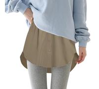 Shirt Extender for Women UK One Pieces Adjustable Layering Fake Top Plus Size Mini Skirt Half-Length Lower Sweep Shirt Skirt Versatile False Hem Sweatshirt Within The Hem Short Skirt Sale