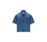 Guess Jeans M6gh52d5m5t Oversize Cropped Short Sleeve Shirt Blue S Men