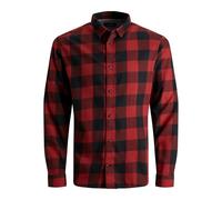 Jack & Jones Gingham Twill Long Sleeve Shirt Red XS Men