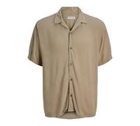 JACK & JONES Mens Jeff Solid Resort Short Sleeve Shirt Coriander L