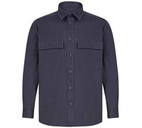 Shirt Jacket Cotton Drill KHAKI BLACK OR NAVY BLUE Overshirt by Front Row