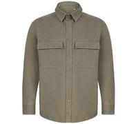 Shirt Jacket Cotton Drill KHAKI BLACK OR NAVY BLUE Overshirt by Front Row