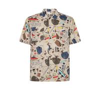 Shirt KnowledgeCotton Apparel Structured AOP GOTS/Vegan Beige S