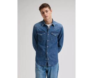 Shirt Lee Western Bleu S