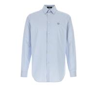 Shirt made of cotton Collar Long sleeves Front button closure, male, Versace, Casual Shirts, Blue, L, Shirts L