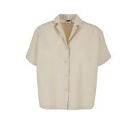 Shirt mixed linen large sizes woman Urban Classics Beige 4XL
